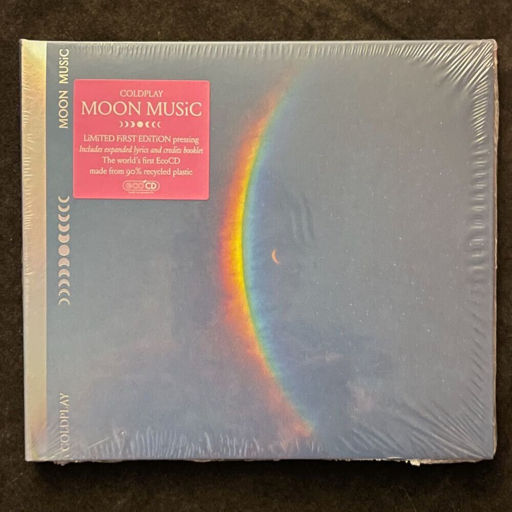 Coldplay Autographed Moon Music Compact Disc, EcoCD, Atlantic, 2024